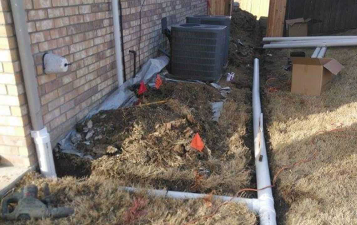 drainage system install